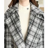 フェイクウールシャギーチェック＆ニットモッサ無地オーバーサイズミドル丈Pコートジ… | moment+ | 詳細画像31 