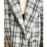 フェイクウールシャギーチェック＆ニットモッサ無地オーバーサイズミドル丈Pコートジ… | moment+ | 詳細画像32 