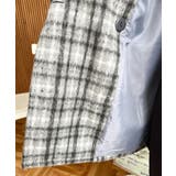 フェイクウールシャギーチェック＆ニットモッサ無地オーバーサイズミドル丈Pコートジ… | moment+ | 詳細画像35 