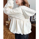 ナイロンワッシャーバルーンペプラムショートマンパー | moment+ | 詳細画像3 