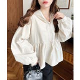 ナイロンワッシャーバルーンペプラムショートマンパー | moment+ | 詳細画像6 