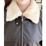 ファーティペット付きフェイクレザーブルゾン | moment+ | 詳細画像21 