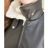 ファーティペット付きフェイクレザーブルゾン | moment+ | 詳細画像23 