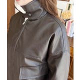 ファーティペット付きフェイクレザーブルゾン | moment+ | 詳細画像24 