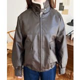 ファーティペット付きフェイクレザーブルゾン | moment+ | 詳細画像26 