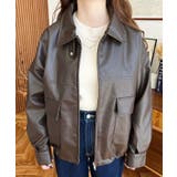 ファーティペット付きフェイクレザーブルゾン | moment+ | 詳細画像27 