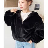 ショート丈ジップパーカーフェイクファーブルゾン | moment+ | 詳細画像21 