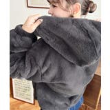 ショート丈ジップパーカーフェイクファーブルゾン | moment+ | 詳細画像27 