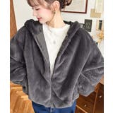 ショート丈ジップパーカーフェイクファーブルゾン | moment+ | 詳細画像28 