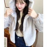 ショート丈ジップパーカーフェイクファーブルゾン | moment+ | 詳細画像31 