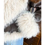 フェイクレザー×シープファームートン風ライダースジャケットブルゾン | moment+ | 詳細画像23 