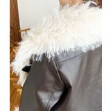 フェイクレザー×シープファームートン風ライダースジャケットブルゾン | moment+ | 詳細画像27 