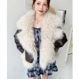 フェイクレザー×シープファームートン風ライダースジャケットブルゾン | moment+ | 詳細画像29 