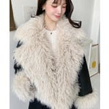 フェイクレザー×シープファームートン風ライダースジャケットブルゾン | moment+ | 詳細画像9 