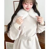 ファーティペット付きミドル丈バルーントレンチコート(バルーンコート) | moment+ | 詳細画像3 