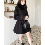 ファーティペット付きミドル丈バルーントレンチコート(バルーンコート) | moment+ | 詳細画像38 
