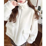 アイボリー | 2WAYアレンジカラーテディベアボアブルゾン | moment+