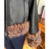 フェイクレザー×フェイクファームートン風裏地キルトフライトジャケット | moment+ | 詳細画像31 