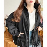 裏地キルティングスタンドリブカラーコクーンブルゾン | moment+ | 詳細画像14 