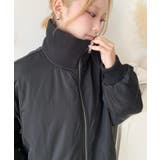 裏地キルティングスタンドリブカラーコクーンブルゾン | moment+ | 詳細画像21 