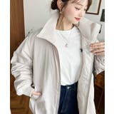 裏地キルティングスタンドリブカラーコクーンブルゾン | moment+ | 詳細画像5 