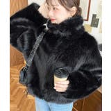 ブラック | 2wayアレンジカラーファーブルゾン | moment+