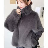 チャコールグレー | 2wayアレンジカラーファーブルゾン | moment+