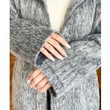 スタンドカラージップアップメランジシャギーコート | moment+ | 詳細画像13 