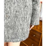 スタンドカラージップアップメランジシャギーコート | moment+ | 詳細画像15 