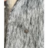 スタンドカラージップアップメランジシャギーコート | moment+ | 詳細画像16 