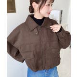 2WAYカラーフェイクスエードショートブルゾン | moment+ | 詳細画像10 