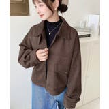 2WAYカラーフェイクスエードショートブルゾン | moment+ | 詳細画像11 