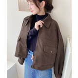 2WAYカラーフェイクスエードショートブルゾン | moment+ | 詳細画像12 