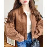 2WAYカラーフェイクスエードショートブルゾン | moment+ | 詳細画像16 