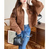 2WAYカラーフェイクスエードショートブルゾン | moment+ | 詳細画像18 