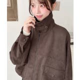 2WAYカラーフェイクスエードショートブルゾン | moment+ | 詳細画像2 