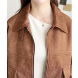 2WAYカラーフェイクスエードショートブルゾン | moment+ | 詳細画像20 