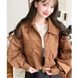 2WAYカラーフェイクスエードショートブルゾン | moment+ | 詳細画像31 