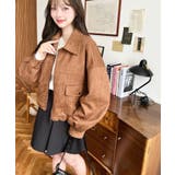 2WAYカラーフェイクスエードショートブルゾン | moment+ | 詳細画像33 