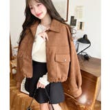 2WAYカラーフェイクスエードショートブルゾン | moment+ | 詳細画像34 