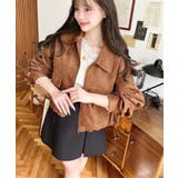 2WAYカラーフェイクスエードショートブルゾン | moment+ | 詳細画像35 