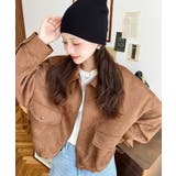 2WAYカラーフェイクスエードショートブルゾン | moment+ | 詳細画像37 