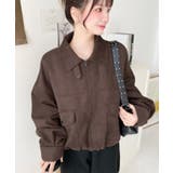 2WAYカラーフェイクスエードショートブルゾン | moment+ | 詳細画像4 