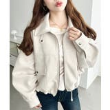 2WAYカラーフェイクスエードショートブルゾン | moment+ | 詳細画像41 