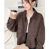 2WAYカラーフェイクスエードショートブルゾン | moment+ | 詳細画像7 