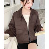 2WAYカラーフェイクスエードショートブルゾン | moment+ | 詳細画像8 