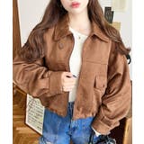 キャメル | 2WAYカラーフェイクスエードショートブルゾン | moment+