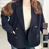 マットゴールド釦ダブルテーラードジャケット | moment+ | 詳細画像1 