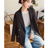 マットゴールド釦ダブルテーラードジャケット | moment+ | 詳細画像12 