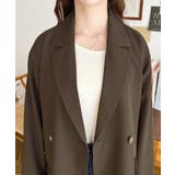 マットゴールド釦ダブルテーラードジャケット | moment+ | 詳細画像19 